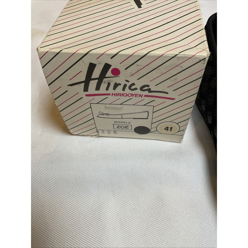 Hirica Zoe Black Dot Ballet Flat Made In France Vtg Coquette Cottage Sz 10 Mod - Picture 3 of 8